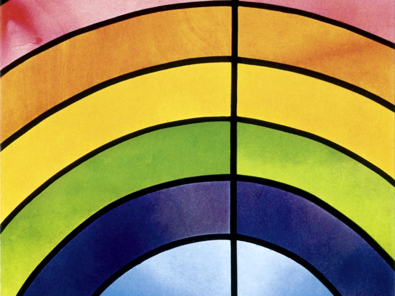 Kirchenfenster Regenbogen im Kloster Ilanz