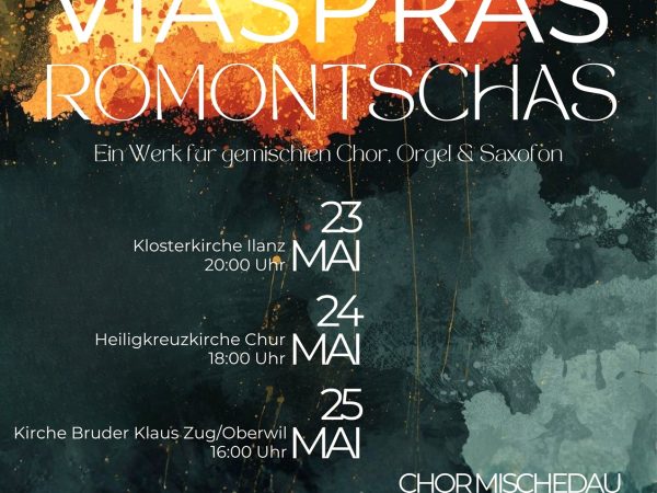 Viaspras Romontschas Konzert 23_05_2026 Kloster Ilanz