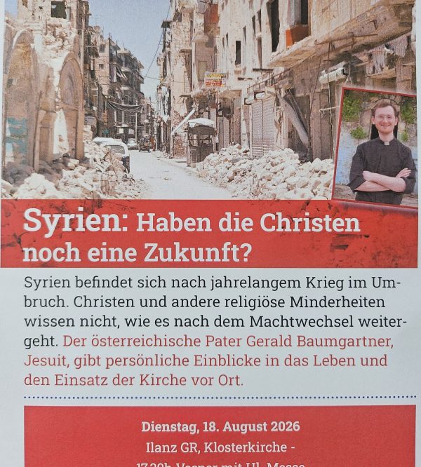 Vortrag Syrien im Kloster Ilanz